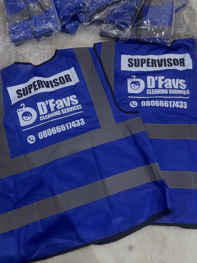 Printed logo on a vest